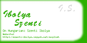 ibolya szenti business card